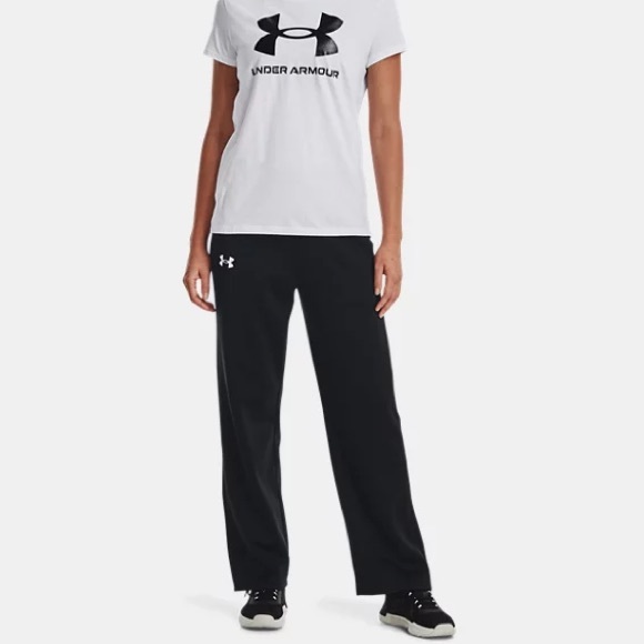 SET top + bottom Under Armour fleece hoodie and pants black NEW with tags - Picture 6 of 10